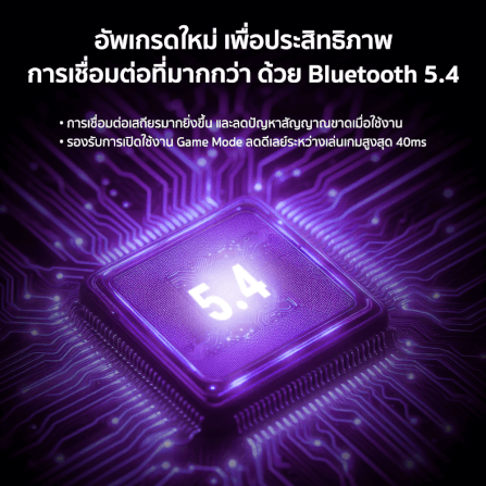 หูฟังไร้สาย ZTEC TUNE BUDS E200 ANC EARBUDS -25DB 6 ไมโครโฟน มี GAME MODE 40MS แบตเตอรี่ 28 ชม._6